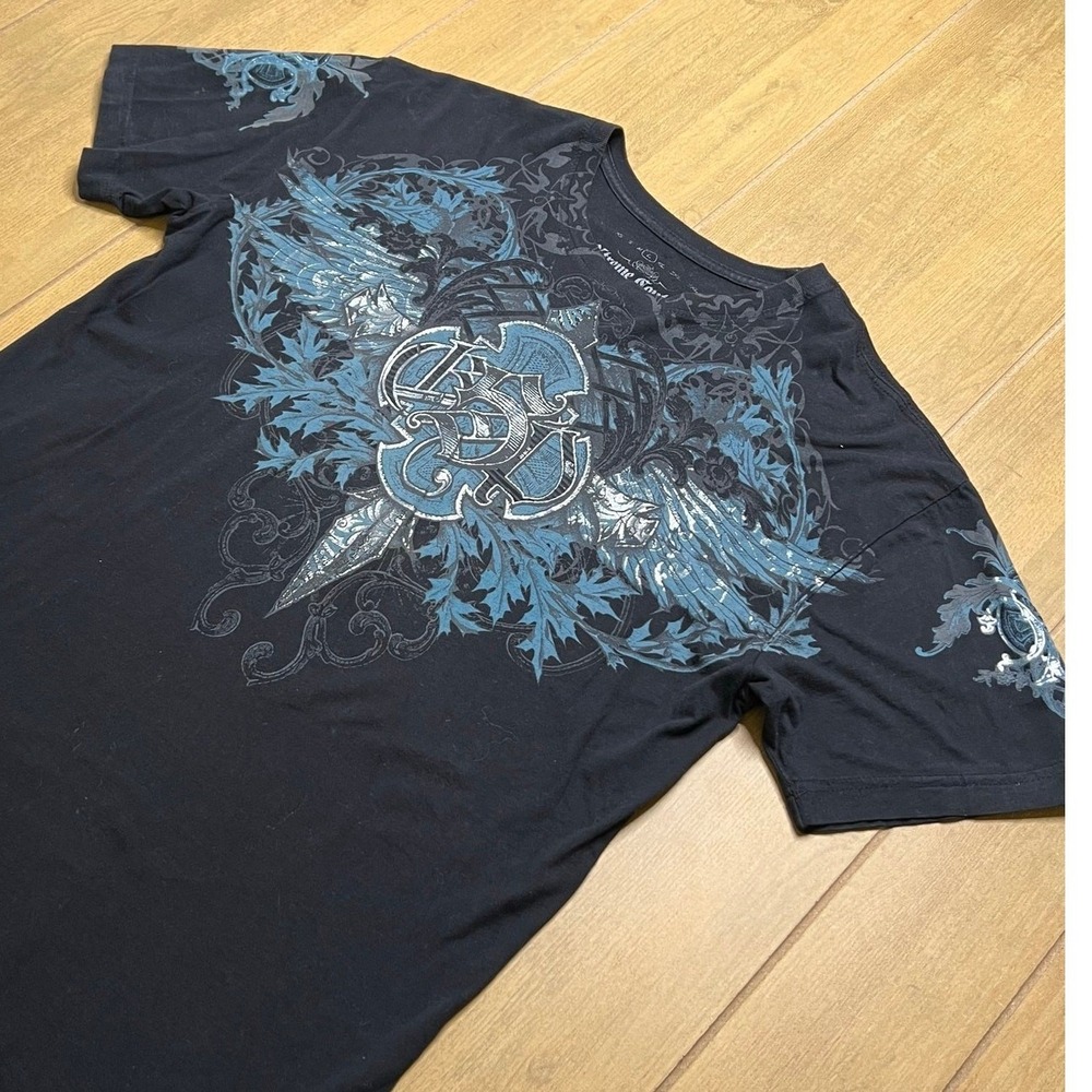 Xtreme Couture T-Shirt Mens Large Black Georges St-Pierre GSP Y2K Graphic Tee